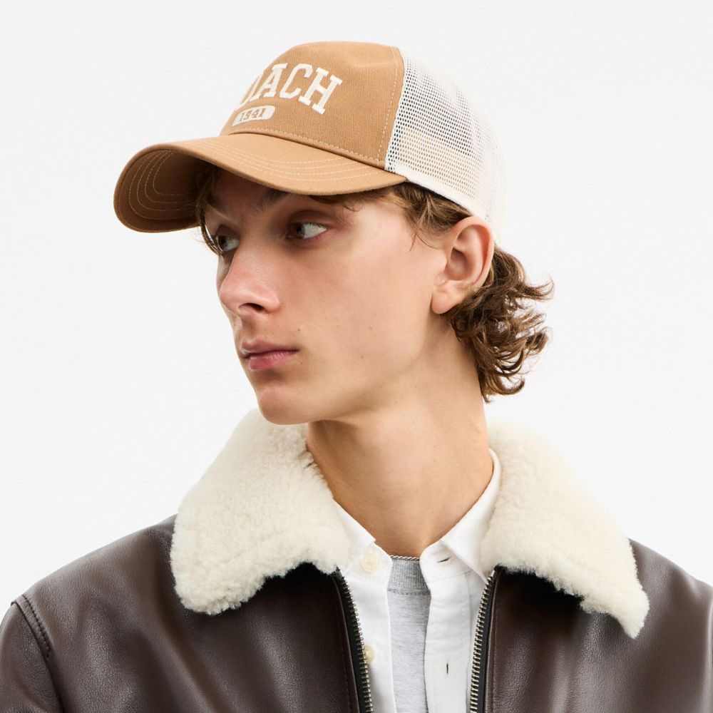 Coach Coach 1941 Varsity Trucker Hat Light Saddle