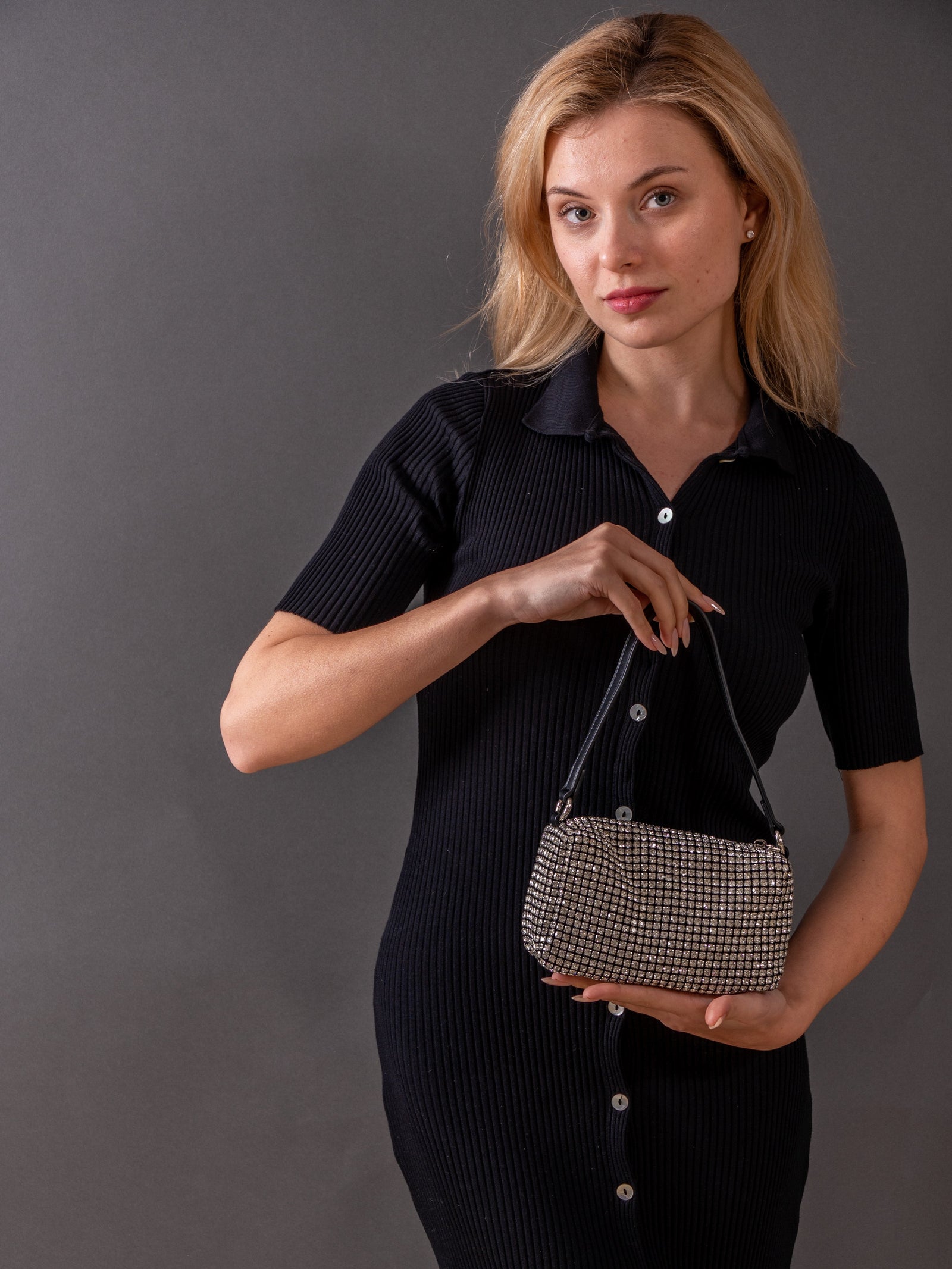 Fulgora - Box Bag With Rhinestones