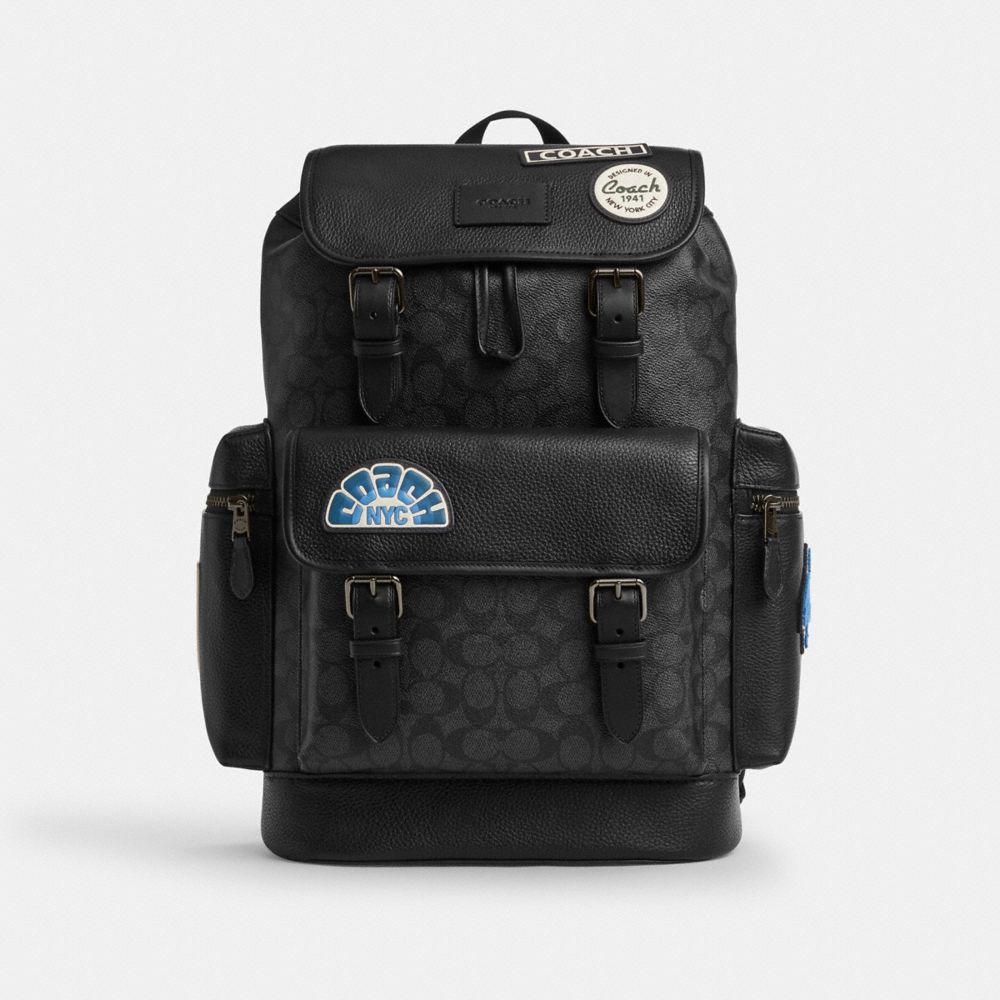 Sprint Backpack In Signature Canvas With Patches