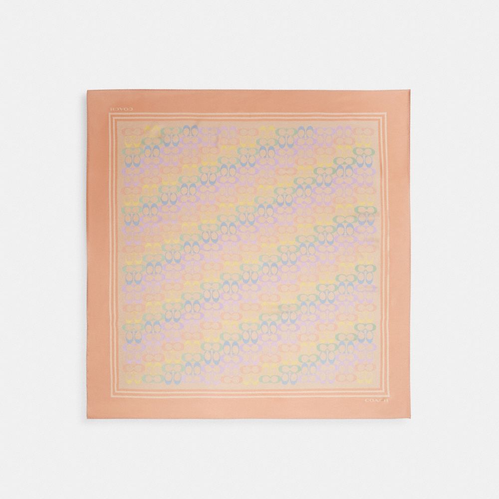 Signature Rainbow Print Silk Square Scarf