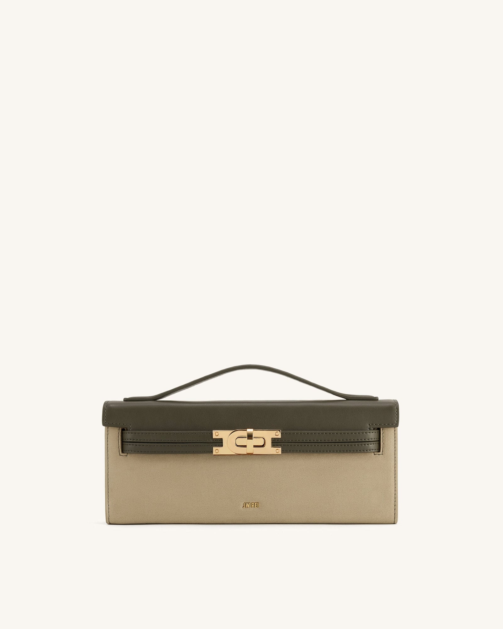 Bria Faux Suede Structured Top Handle Bag - Yellow Brown