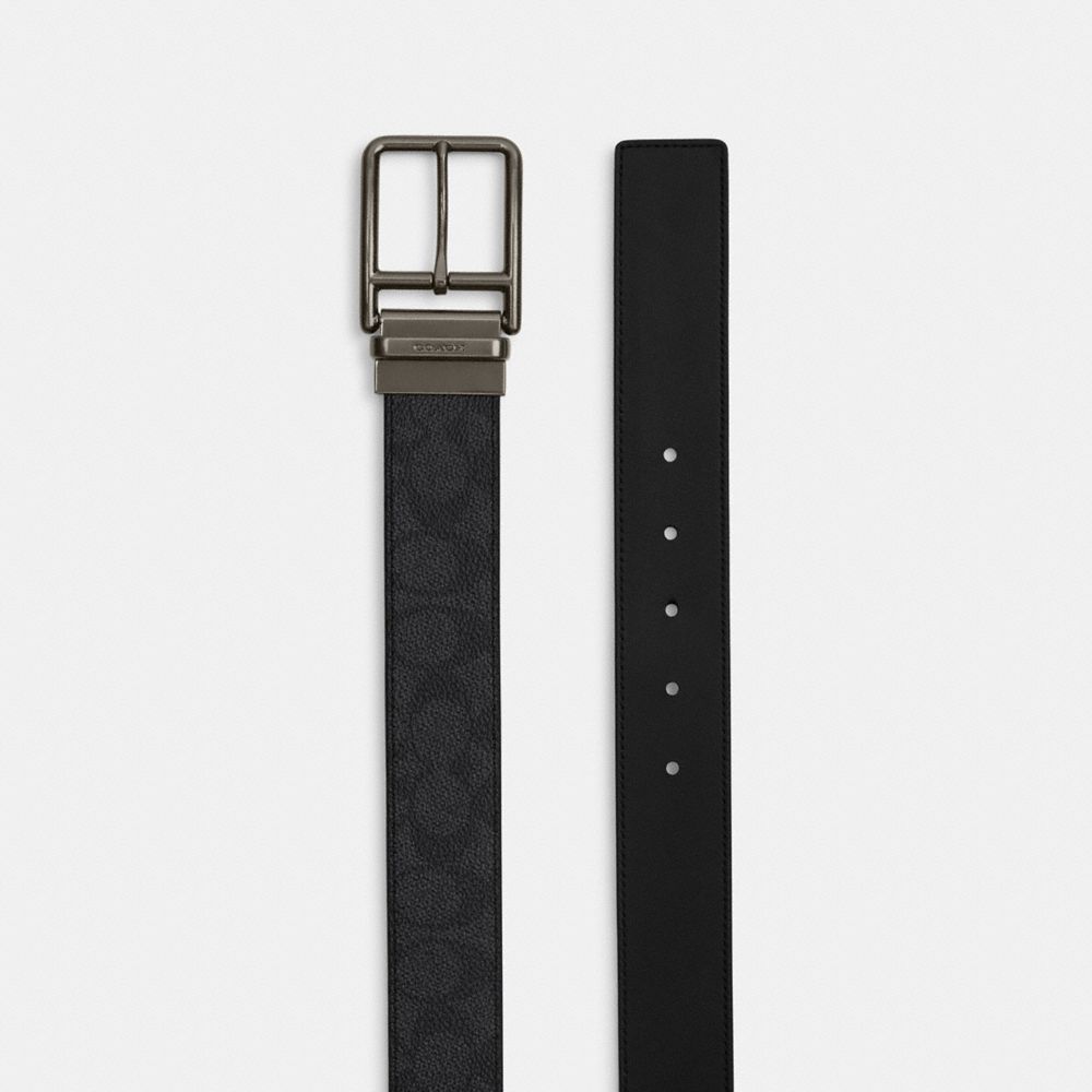 Double Bar Buckle Cut-To-Size Reversible Belt, 38 Mm