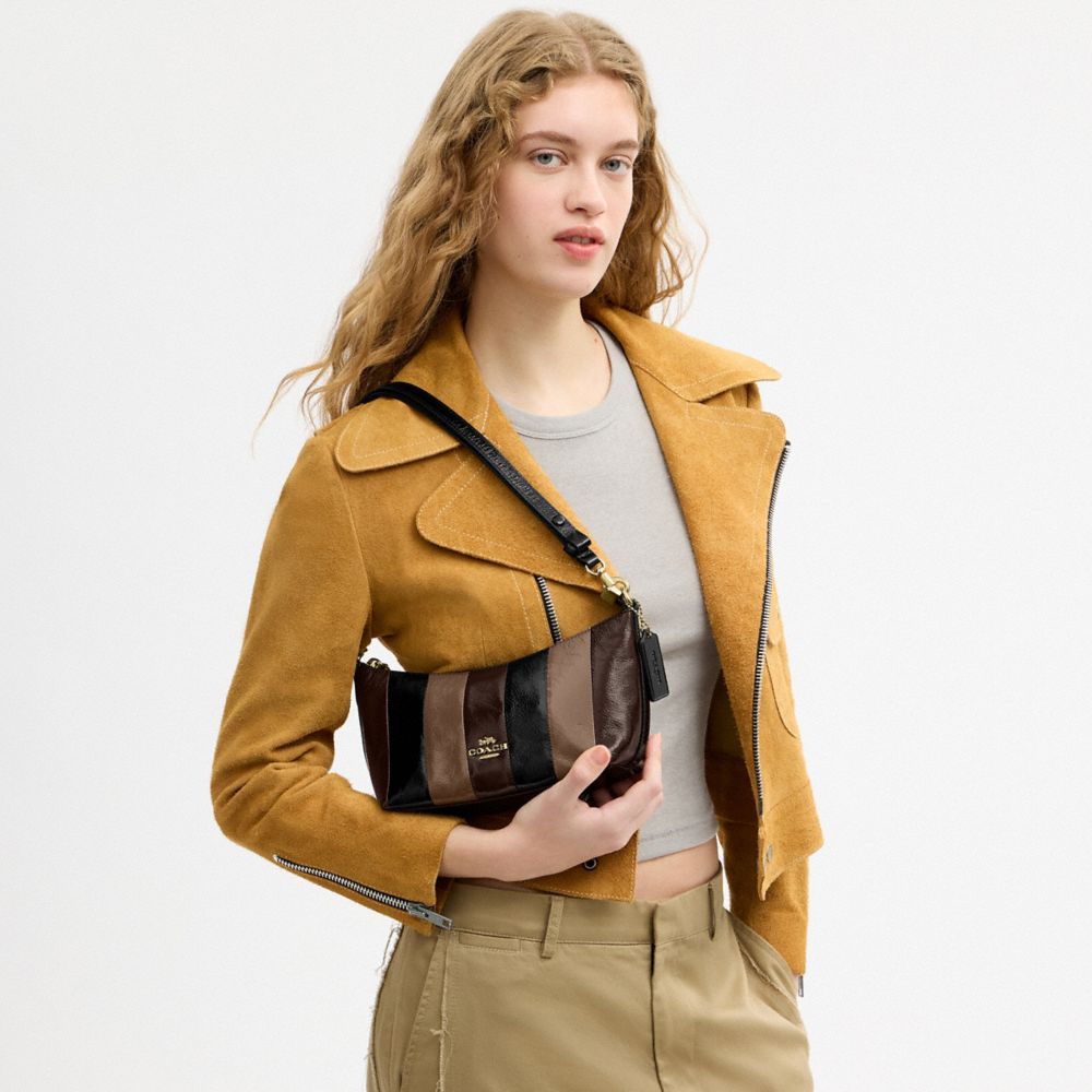 Caitlin Shoulder Bag With Striped Patchwork