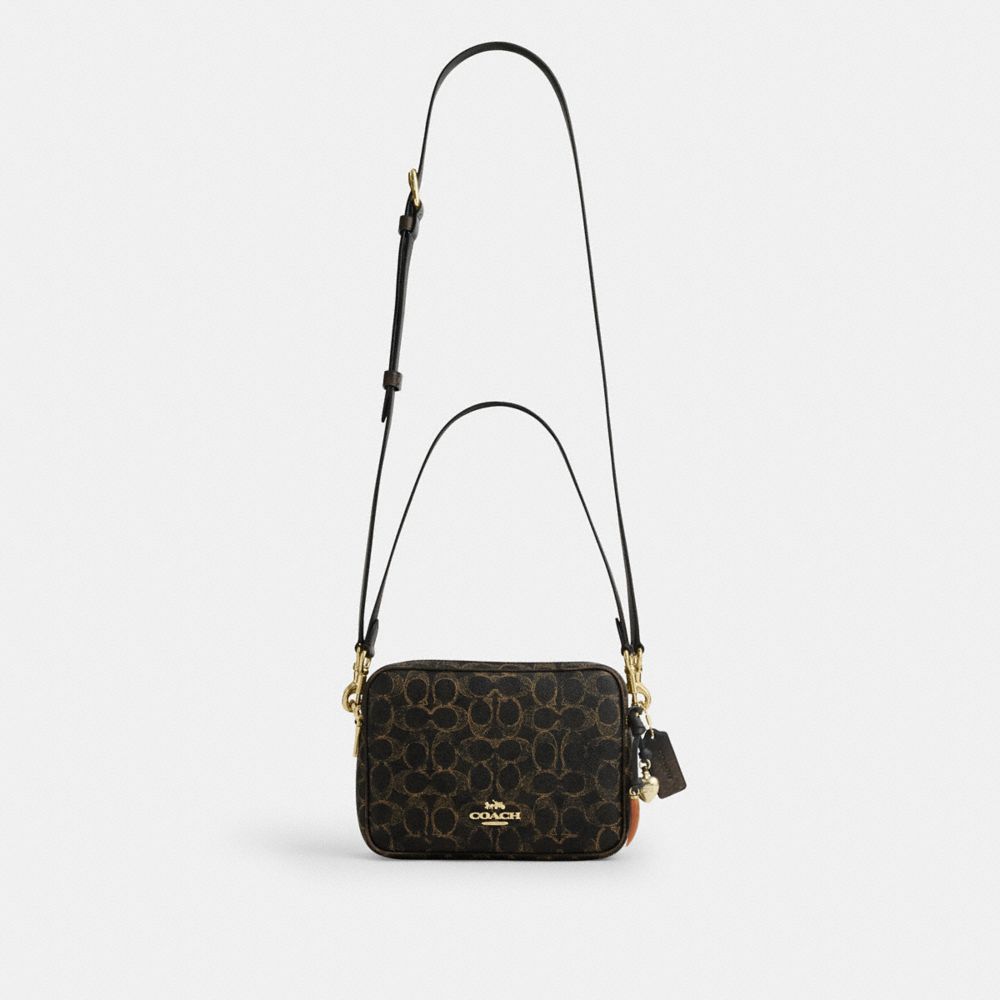 Carey Crossbody Bag In Loved Signature Canvas With Charms