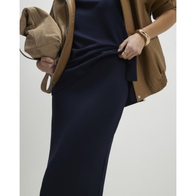 Navy Premium Maxi Skirt
