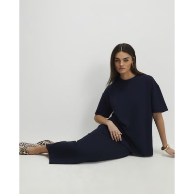 Navy Premium Maxi Skirt