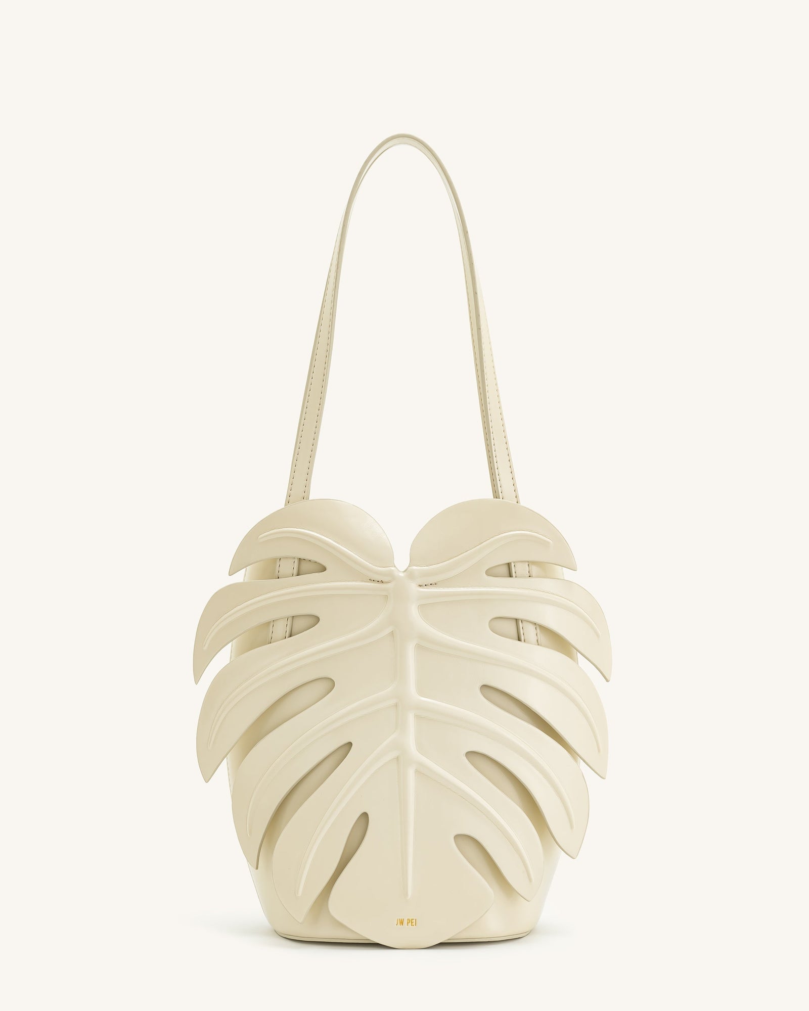 Cecelia Leaf Shape Shoulder Bag - Black