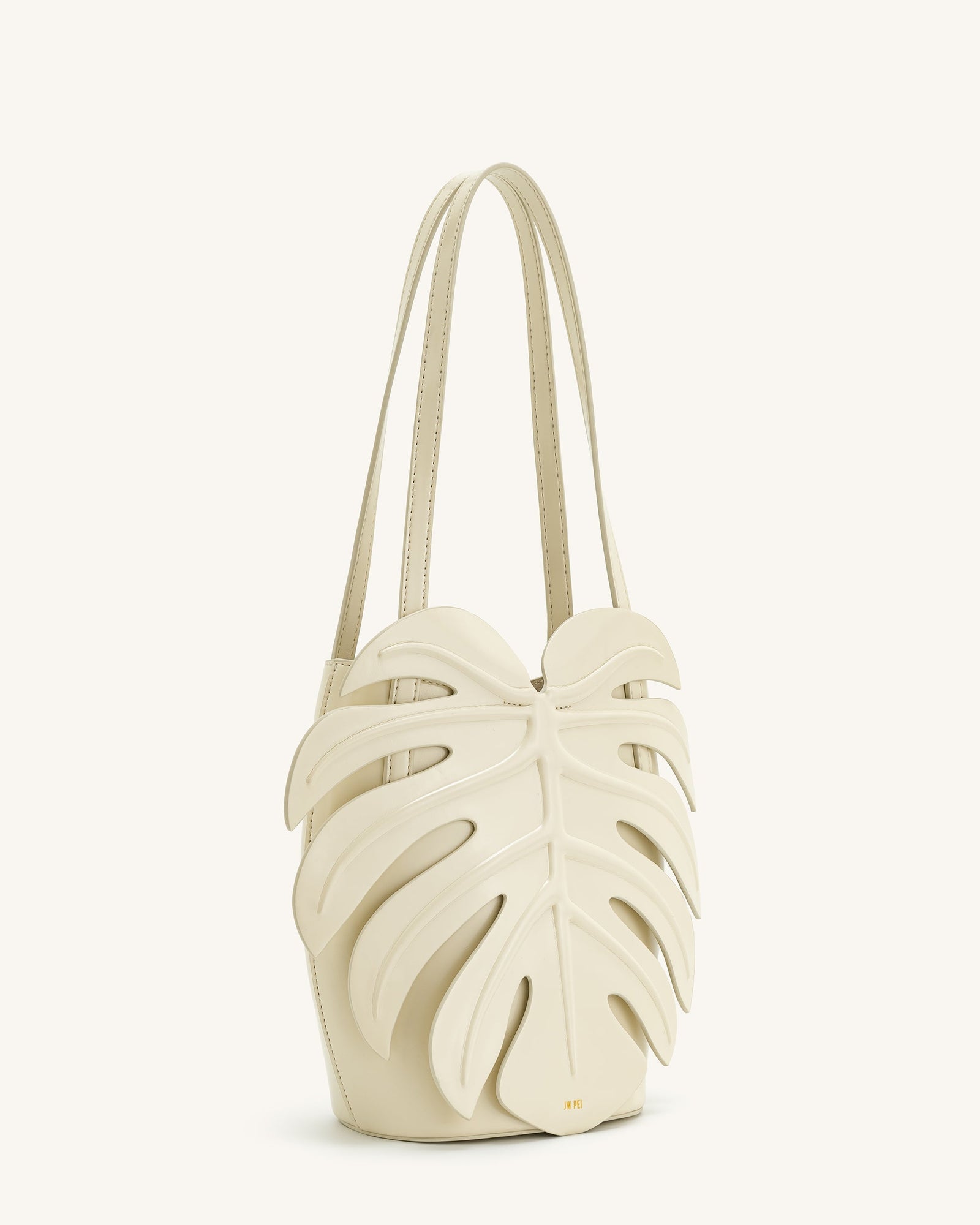 Cecelia Leaf Shape Shoulder Bag - Black