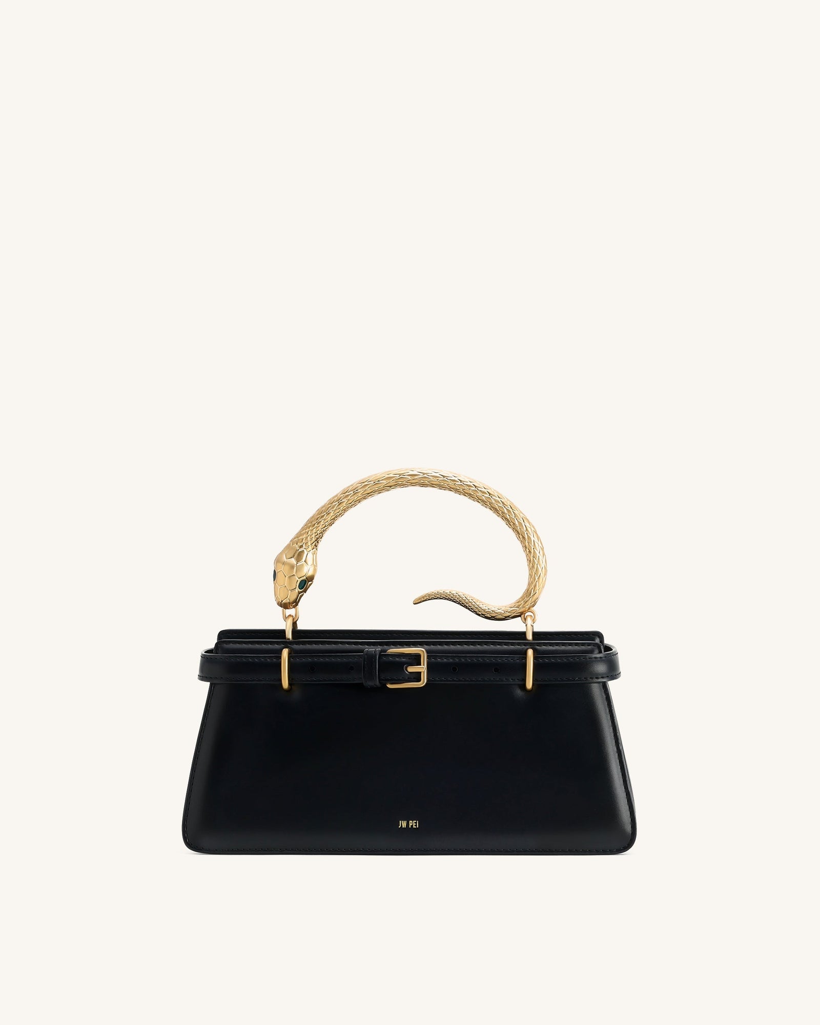 Elena Snake Handle Top Handle Bag - Matcha Green