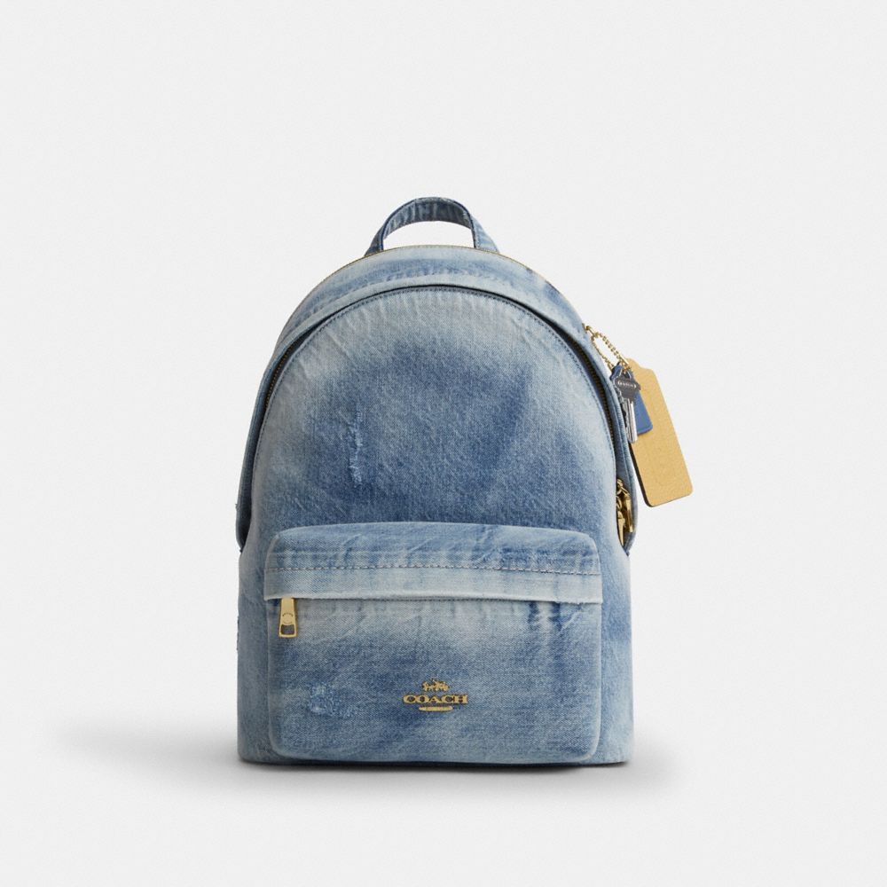 Taylor Small Backpack In Loved Denim