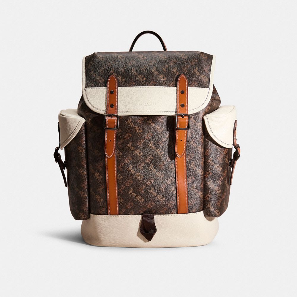 Restored Hitch Backpack With Horse And Carriage Print