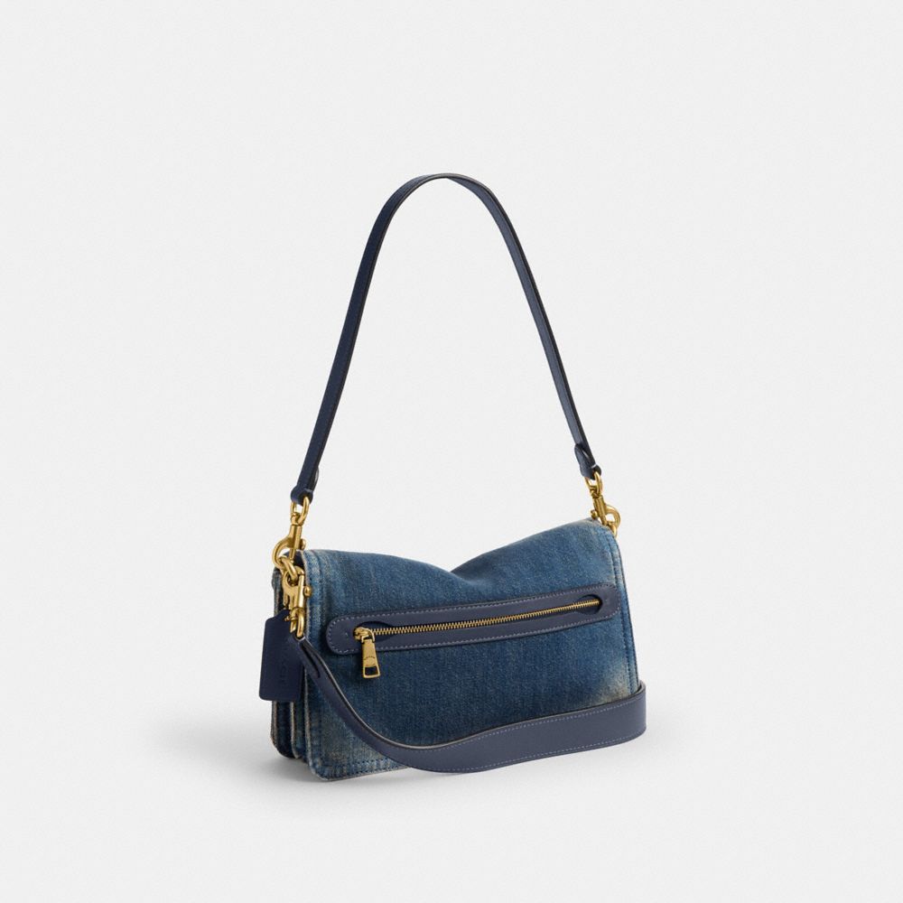 Tabby Shoulder Bag 26 In Regenerative Cotton Denim