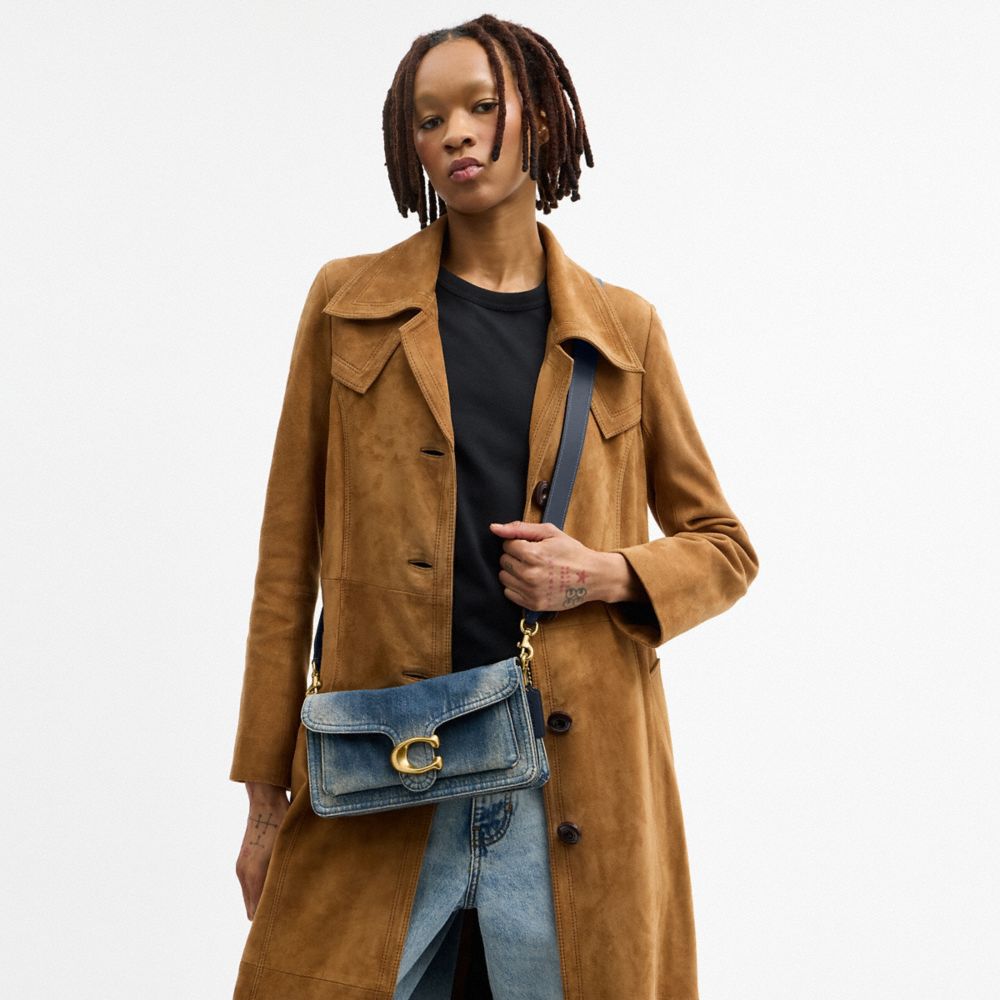 Tabby Shoulder Bag 26 In Regenerative Cotton Denim