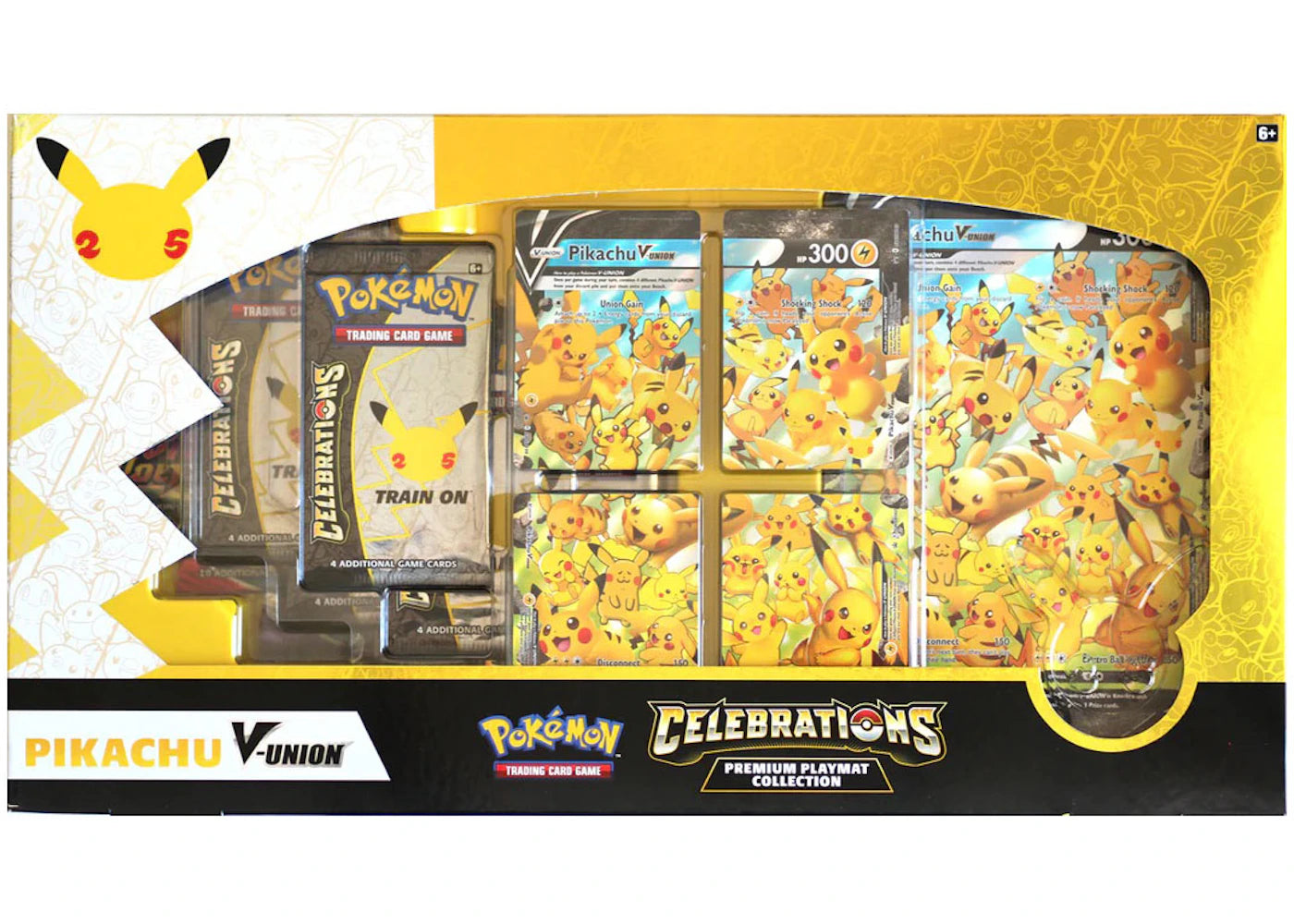 Pokemon Tcg 25Th Anniversary Celebrations Pikachu V Union Premium Playmat Collection Box