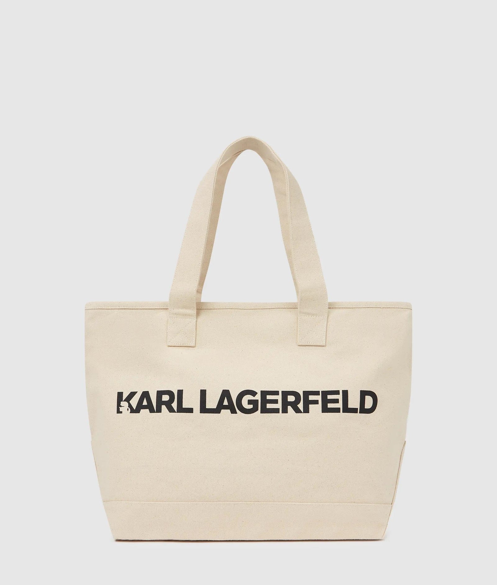 KarlLagerfeld Logo Extra Large Tote Bag Natural