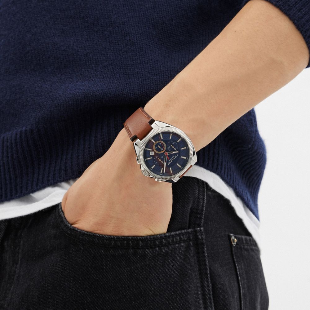 Coach Jackson Watch, 45 Mm Saddle