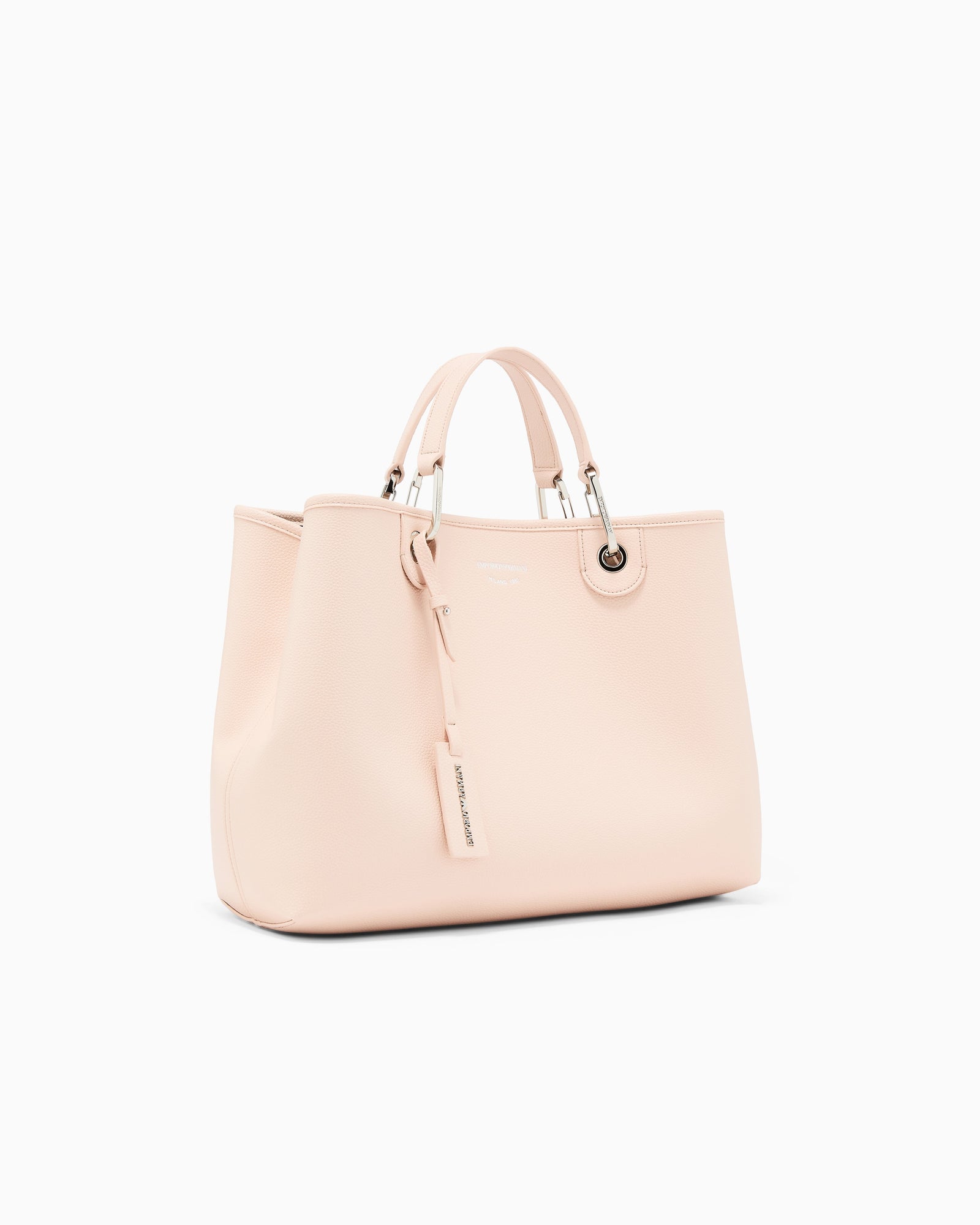 Emporio Armani Shopping bag with a pebbled texture and dual top handles