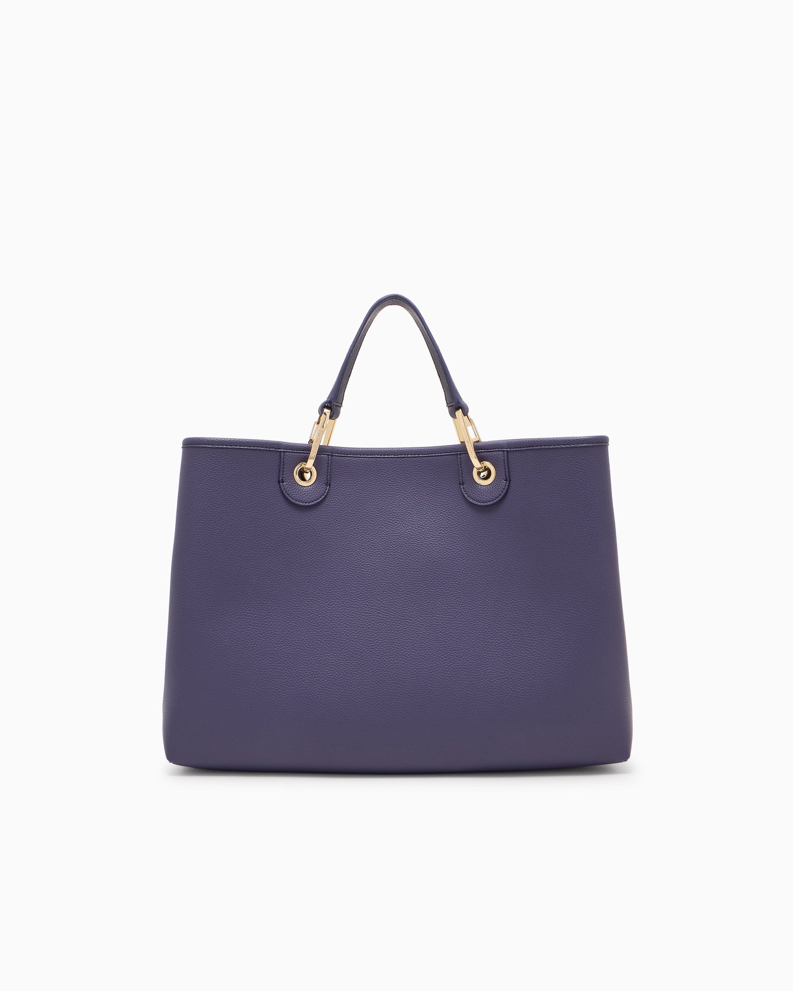 Emporio Armani Shopping bag with a pebbled texture and dual top handles