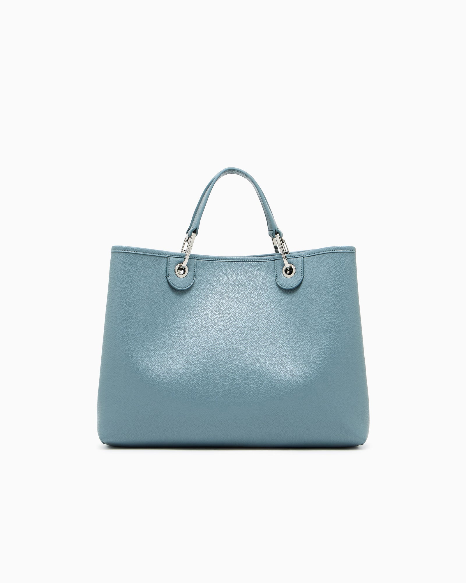 Emporio Armani Shopping bag with a pebbled texture and dual top handles