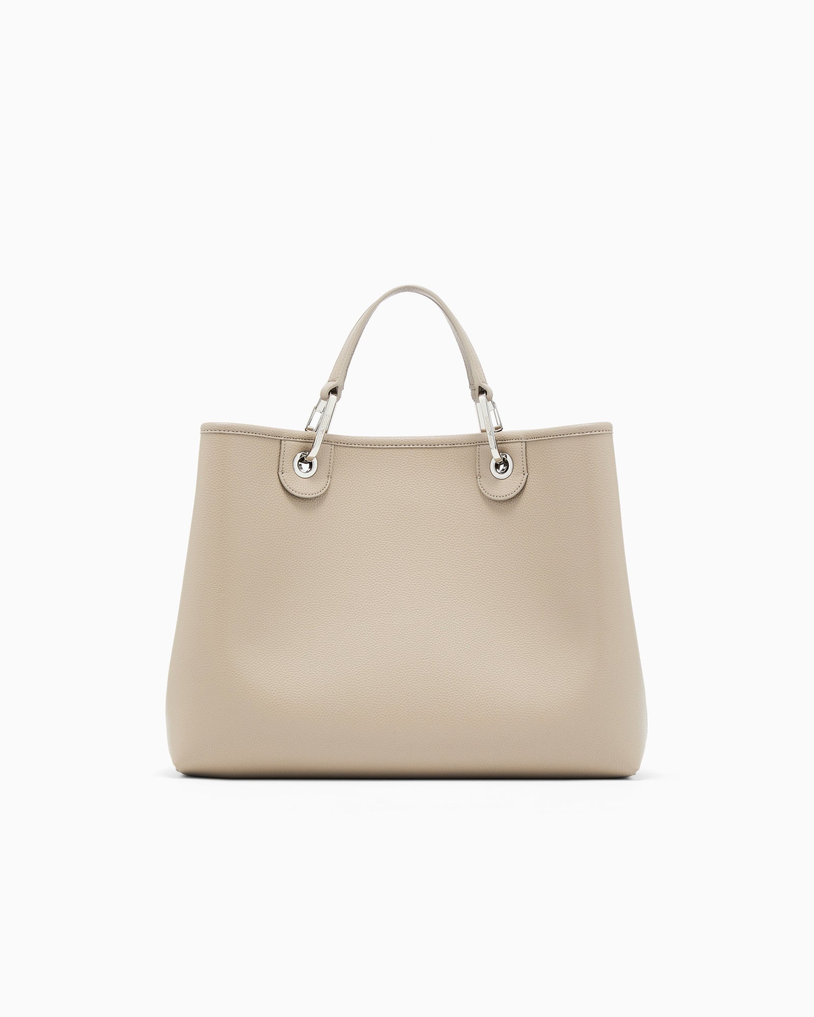 Emporio Armani Shopping bag with a pebbled texture and dual top handles