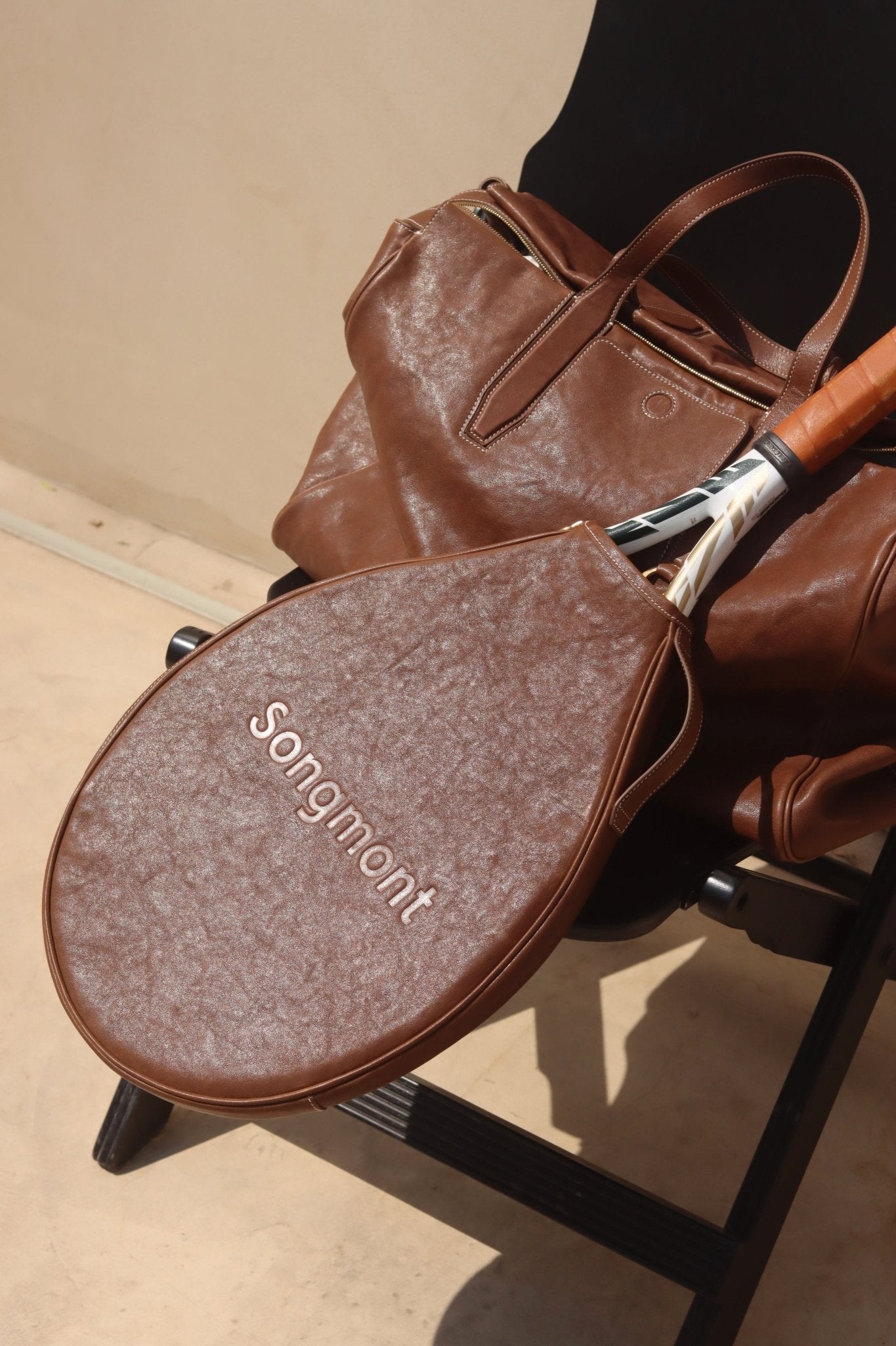 Songmont Leather Tennis Racket Cover Sandal