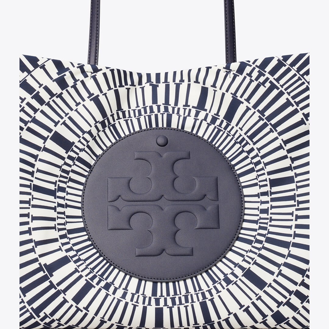 Tory Burch Ella Printed Tote Navy Circle
