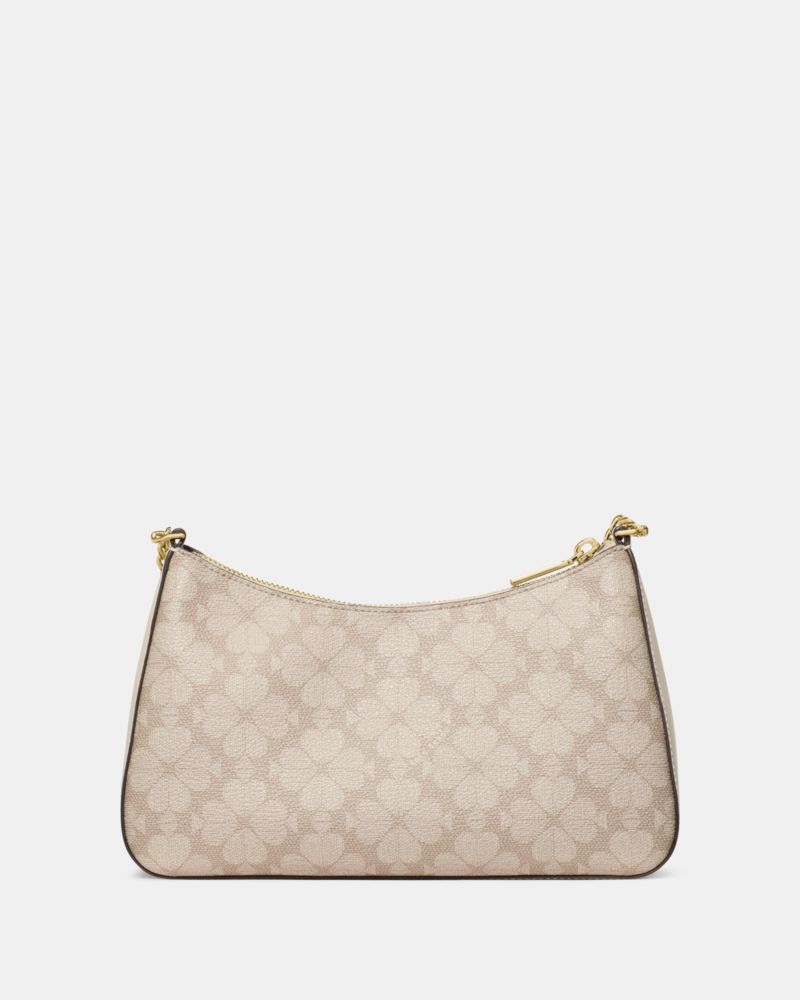 KateSpade Margot Spade Flower Convertible Shoulder Bag Dark Beige Moon Dust