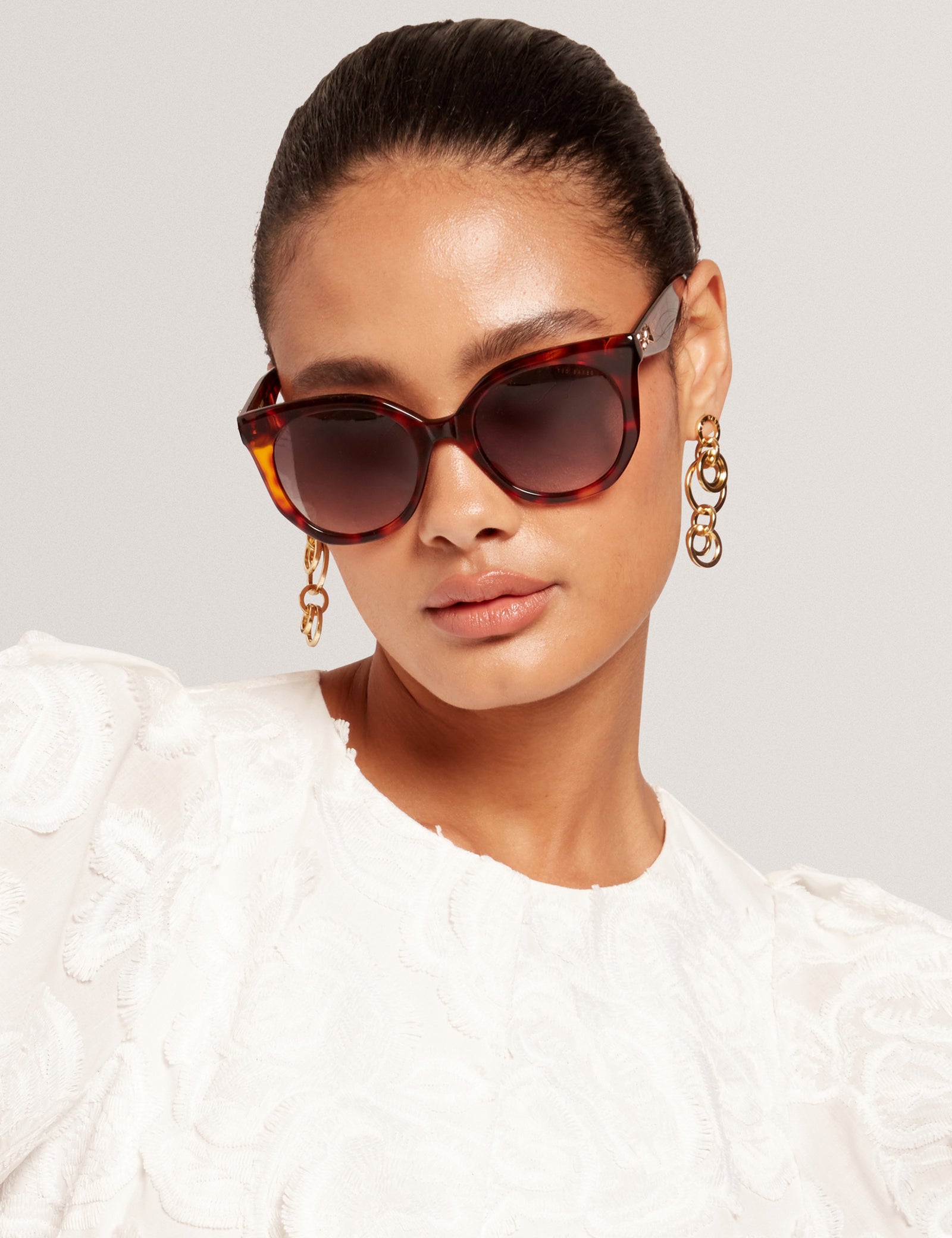 Ted Baker Elen Oversized Cat Eye Bow Detail Sunglasses Women's