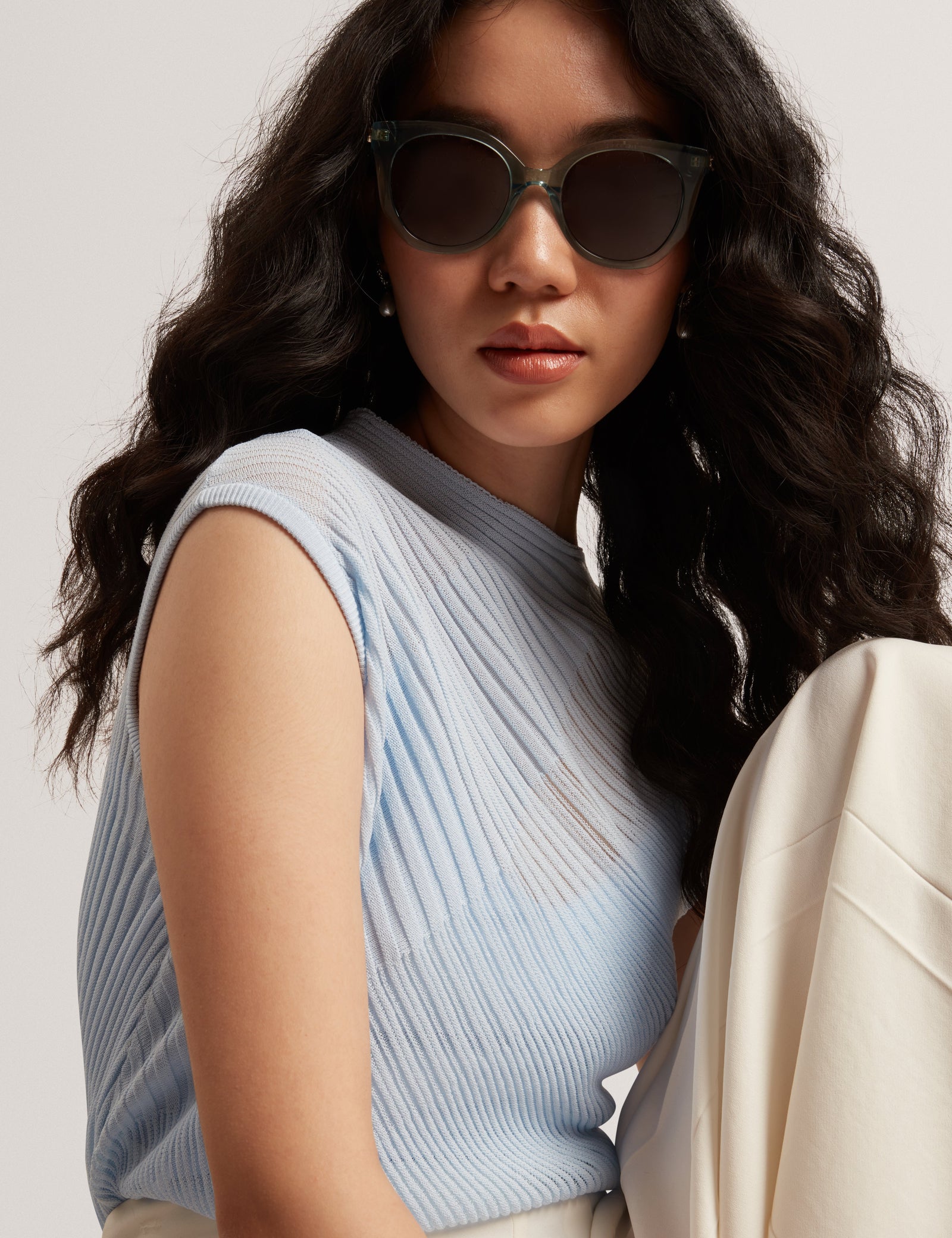 Ted Baker Elen Oversized Cat Eye Bow Detail Sunglasses Women's