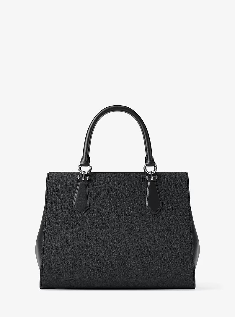 Michael Kors Marilyn Medium Saffiano Leather Satchel Black