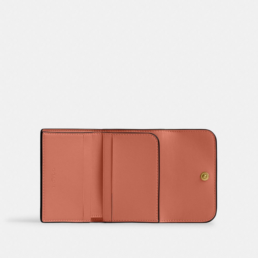 Coach Essential Card Holder Wallet Brass Dark Peach