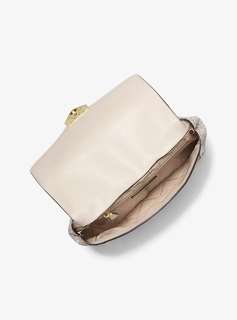 Soho Large Studded Signature Logo Shoulder LT CRM MULTI Bag