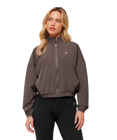 Women's Gymshark Training Everyday Woven Jacket Cool Brown