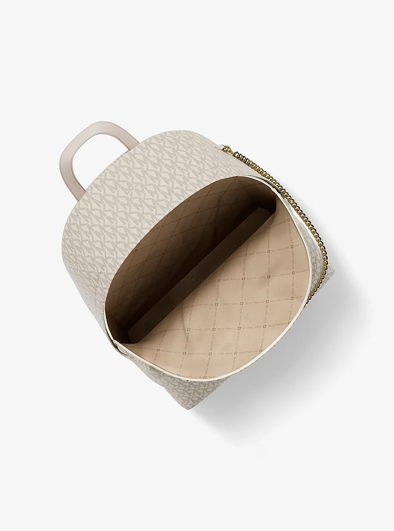 Michael Kors Slater Medium Signature Logo Backpack Lt Crm Multi