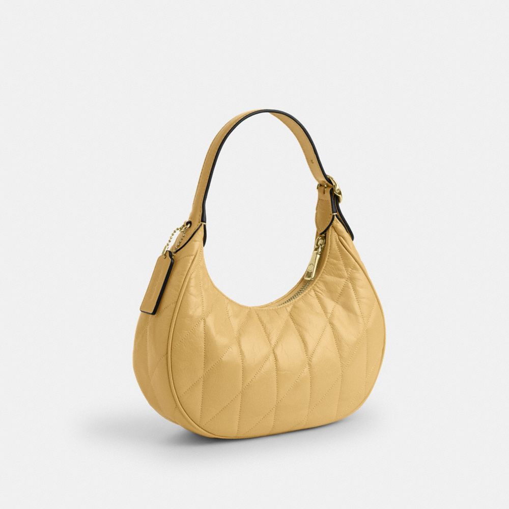 Coach Emily Shoulder Bag With Quilting Gold Soft Yellow