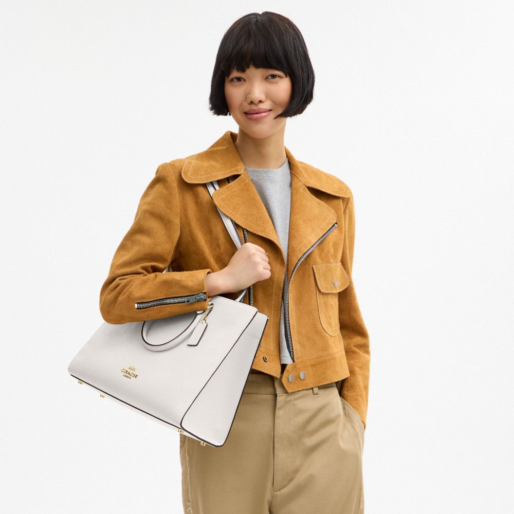 Coach Maggie Tote Bag Gold Chalk