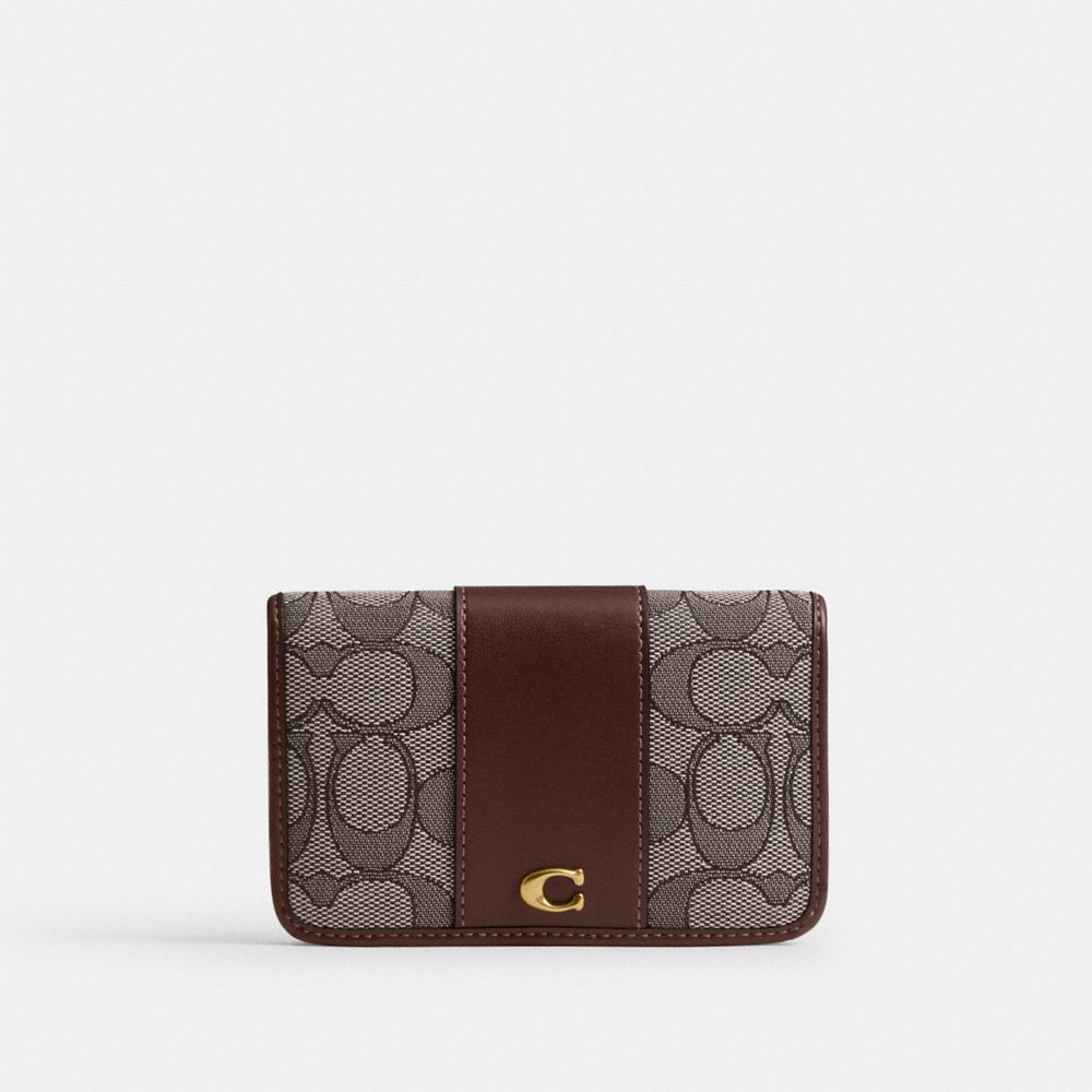 Essential Slim Card Case In Signature Jacquard