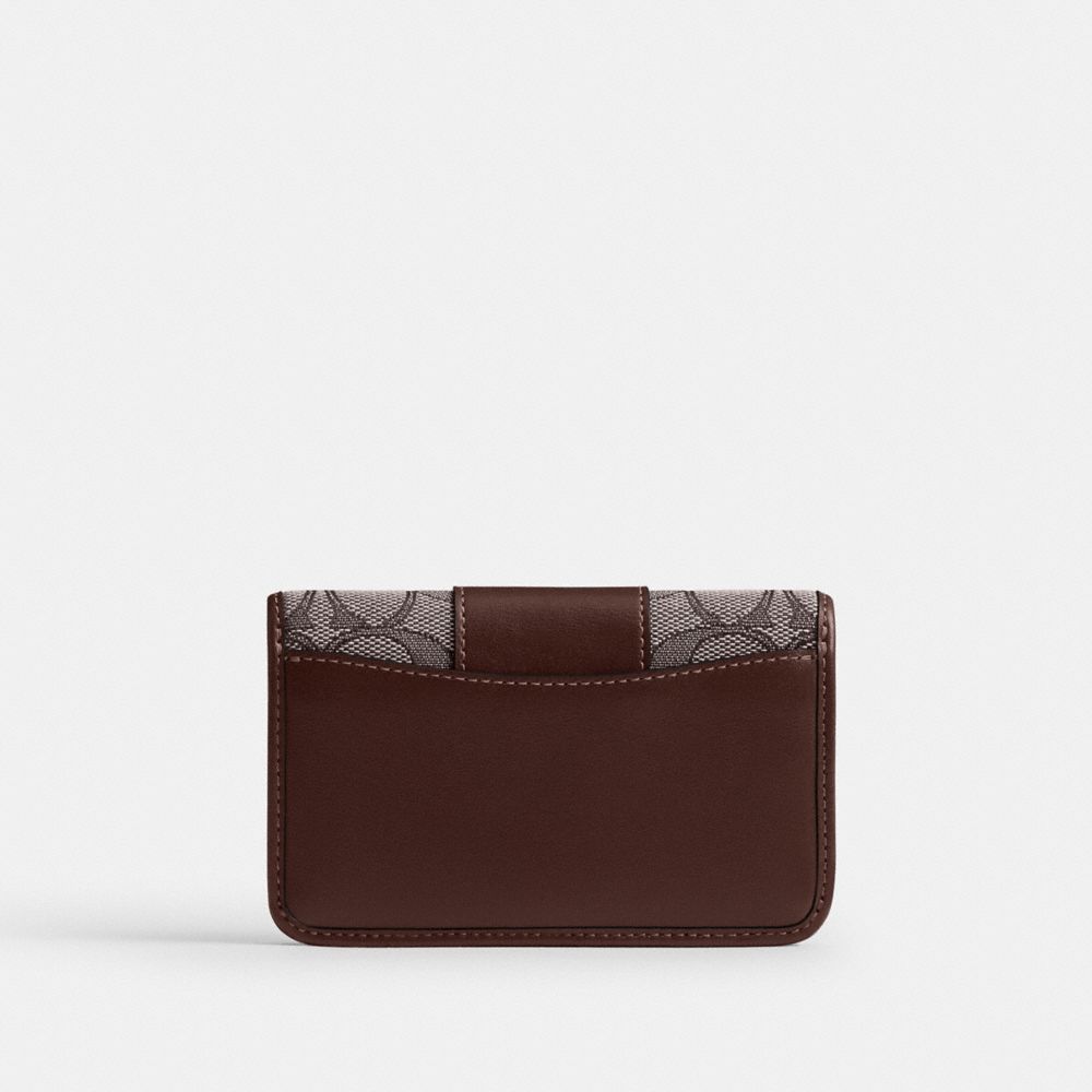 Essential Slim Card Case In Signature Jacquard