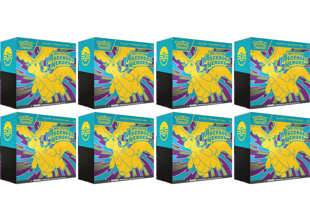 2026 Pokemon Mega Evolution Ascended Heroes Elite Trainer Box 8X Lot