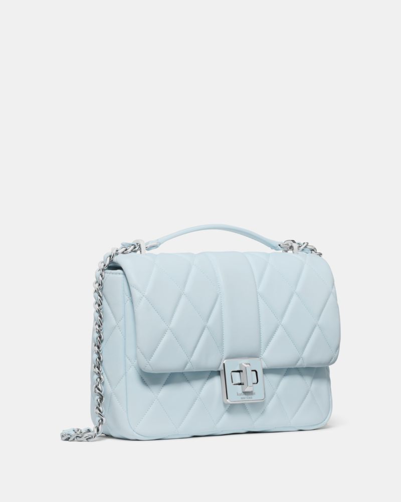 KateSpade Carey Quilted Small Flap Crossbody Crisp Sky