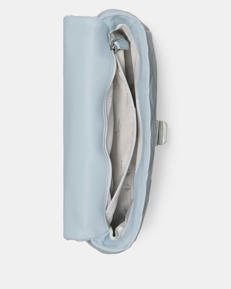 KateSpade Carey Quilted Small Flap Crossbody Crisp Sky