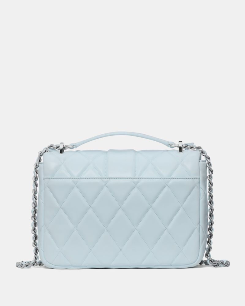 KateSpade Carey Quilted Small Flap Crossbody Crisp Sky