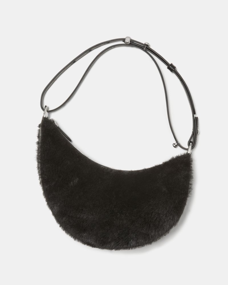 KateSpade Duo Shearling Bear Crossbody Bag Black Multi