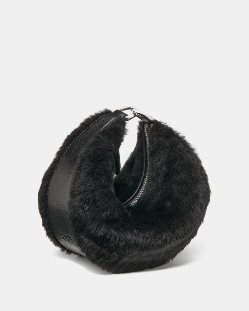 KateSpade Duo Shearling Bear Crossbody Bag Black Multi