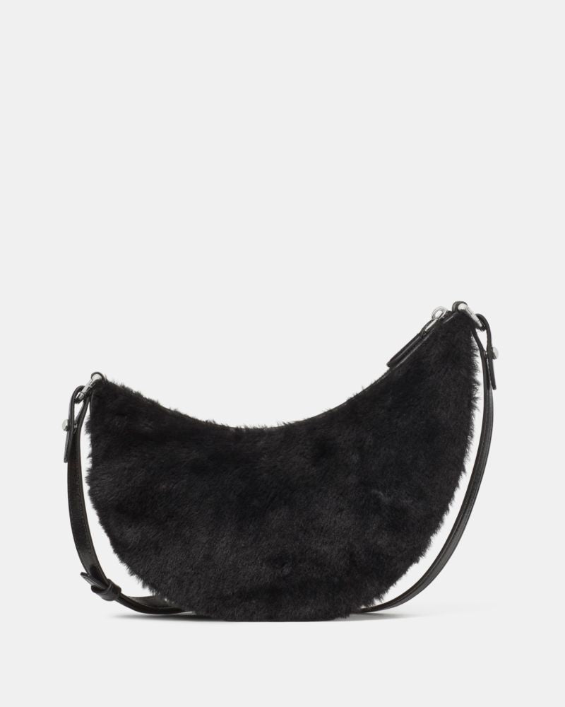 KateSpade Duo Shearling Bear Crossbody Bag Black Multi