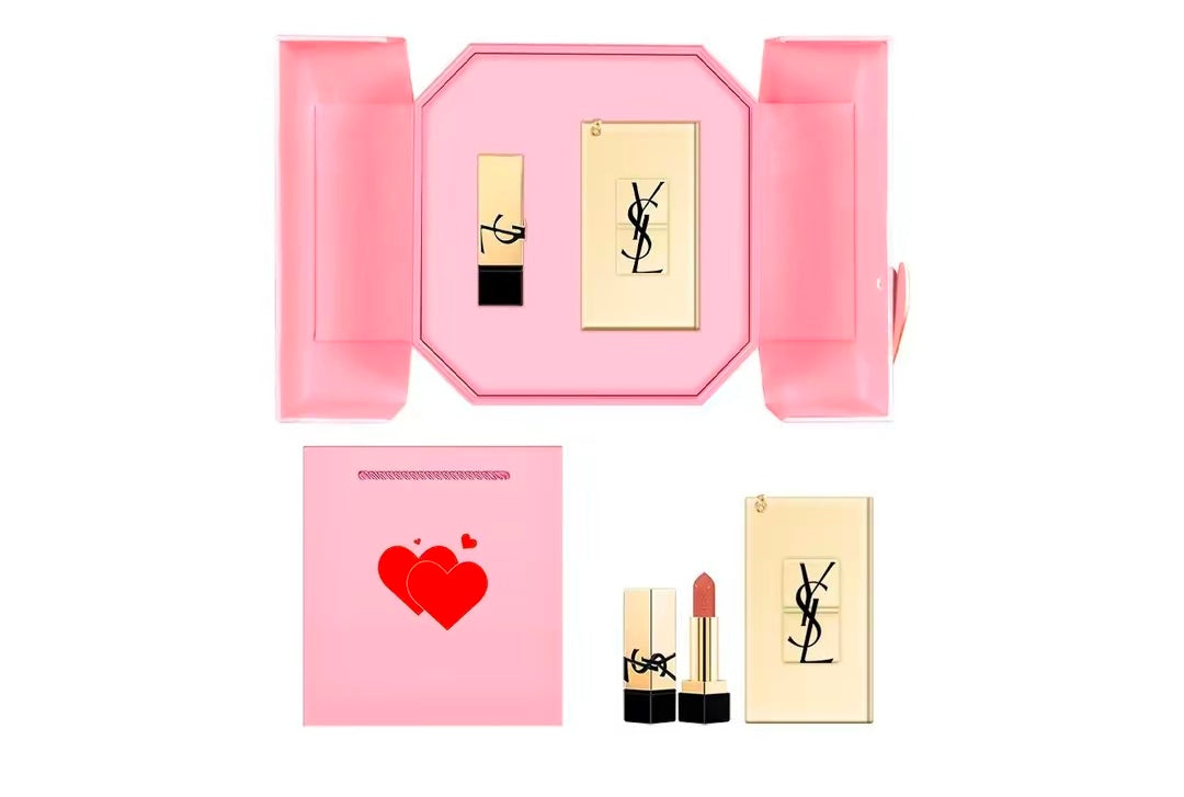 Ysl Saint Laurent Falling In Love Gift Set: Easy-To-Apply, Natural, Long-Lasting Makeup Set + High-End Makeup Mirror. Mother'S Day Gift For Mom
