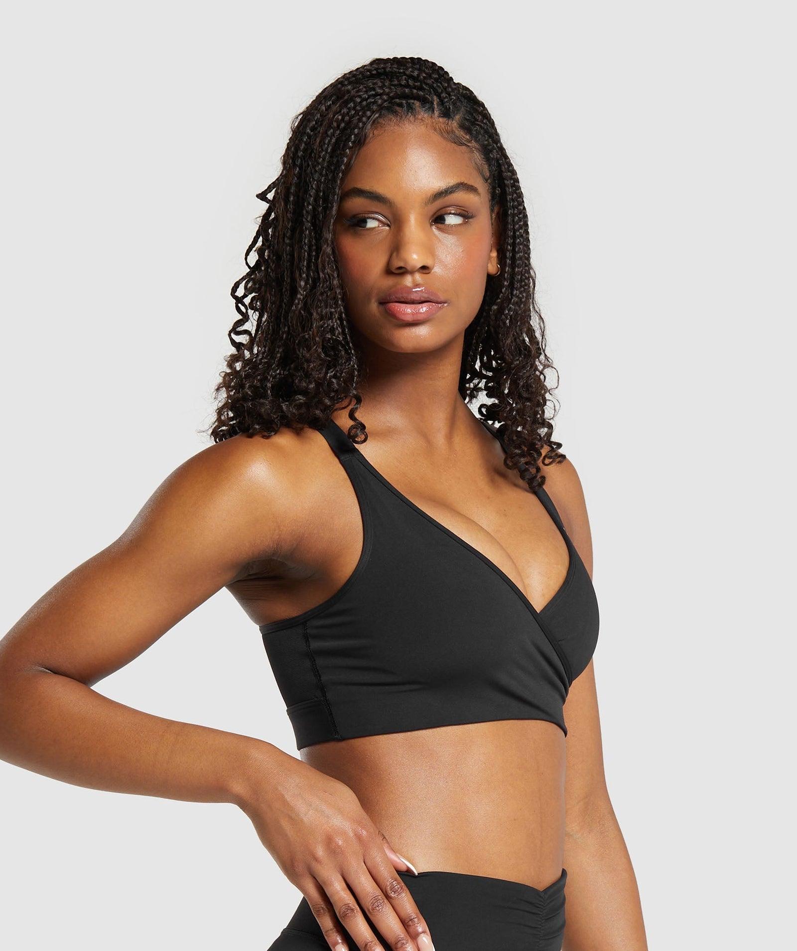 Women's Gymshark Wrap Sports Bra Black