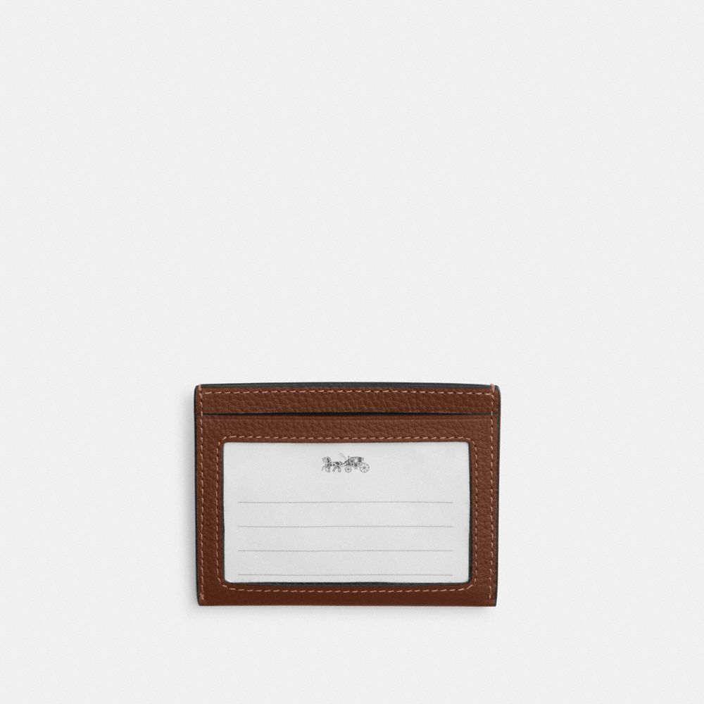 Coach Slim Id Card Case Saddle