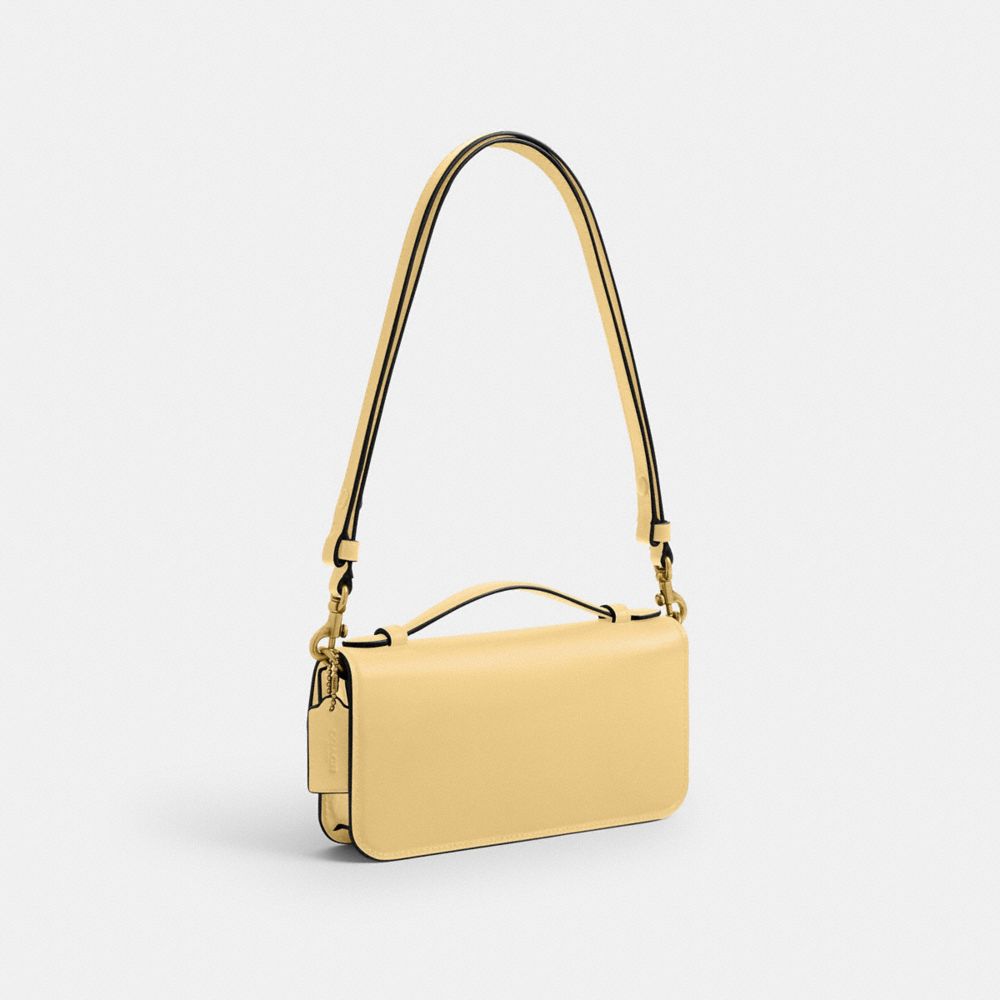 Coach Elora Top Handle Crossbody Bag Brass Vanilla