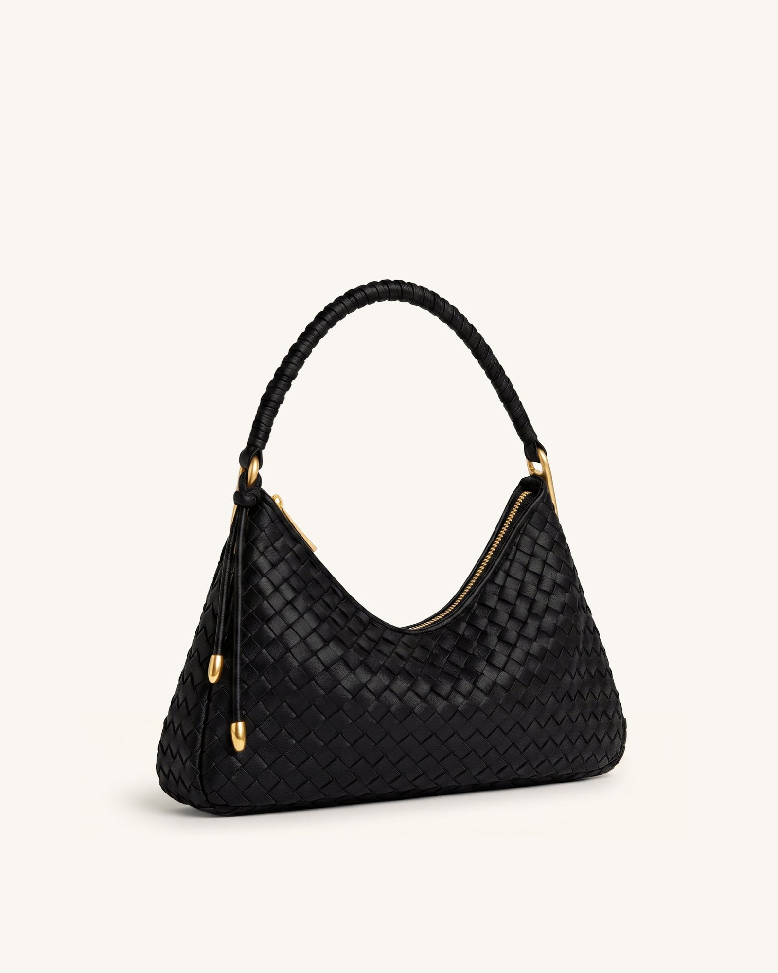 Lorena Woven Shoulder Bag - Emerald Green